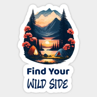 wild camping, adventurer, adventure hiking, design v13 Sticker